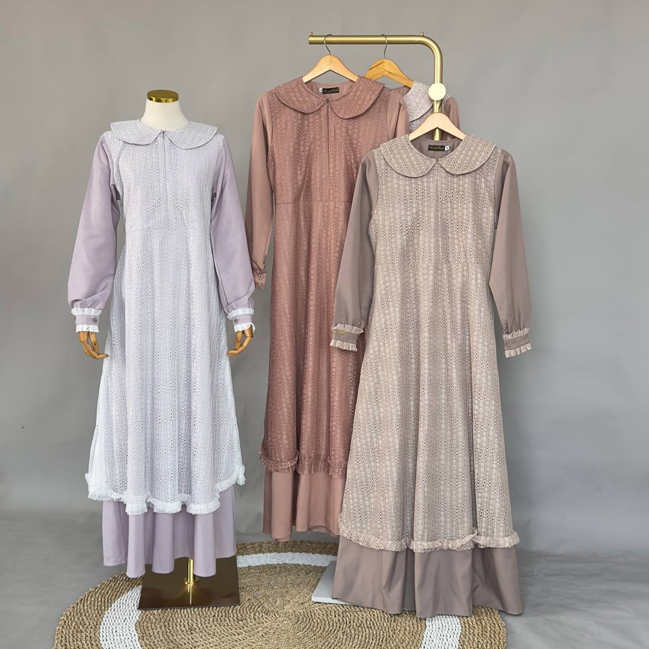Faeyza Gamis Brukat Muslimah Pesta Mewah