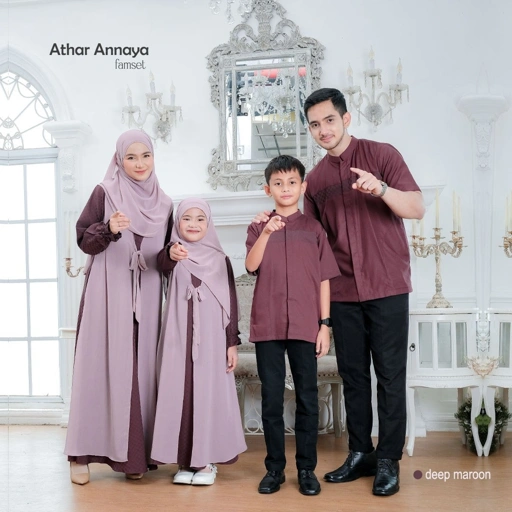 Image of  Riskirich Sarimbit Athar Annaya Deep Maroon Terbaru 2026