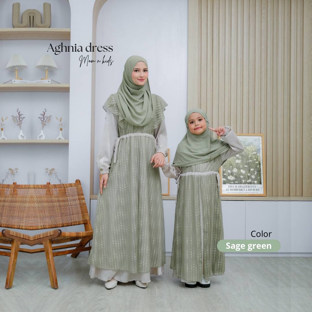 Aghnia Gamis Couple Ibu dan Anak Perempuan Mewah