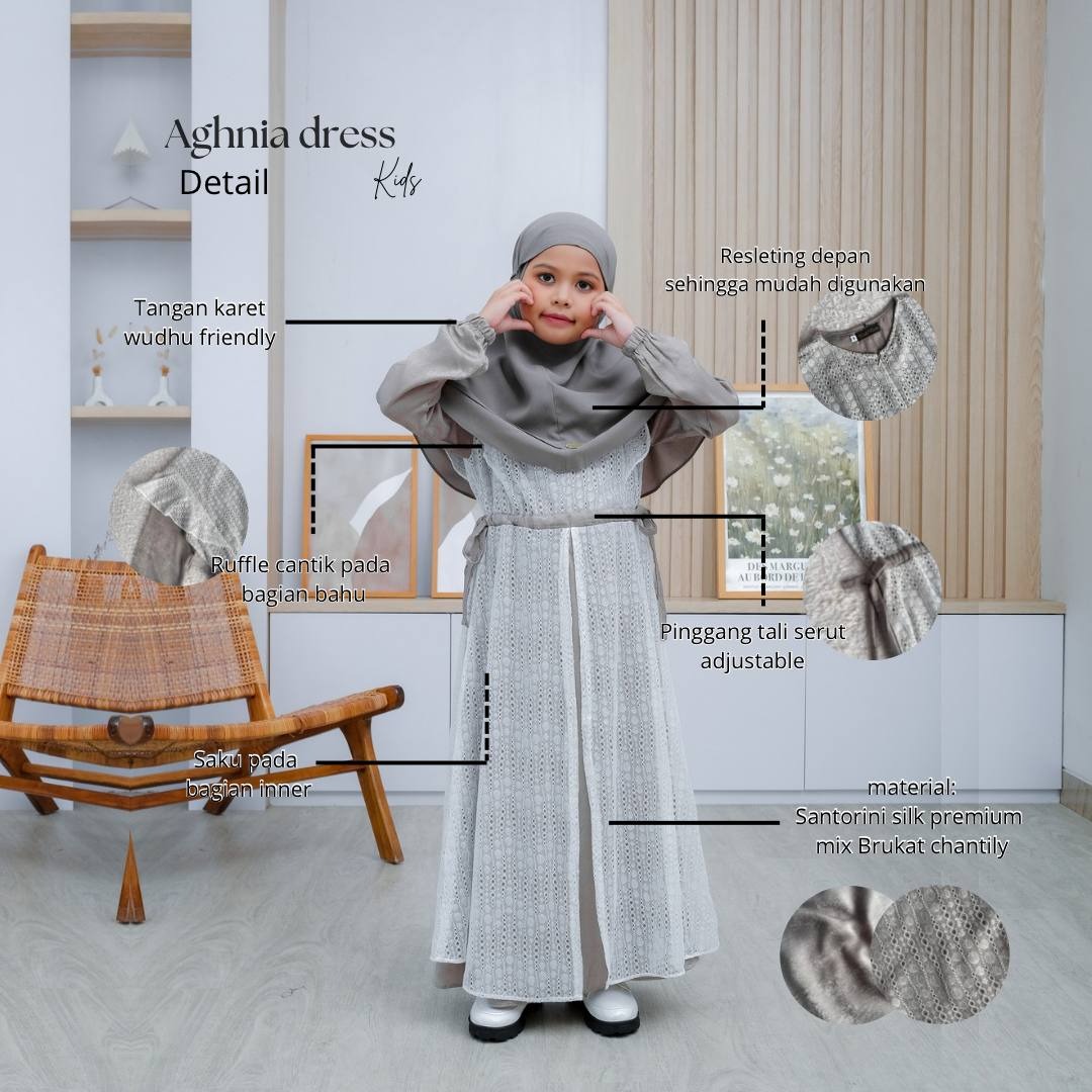 Aghnia Gamis Couple Ibu dan Anak Perempuan Mewah