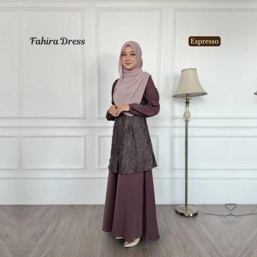 Image of  Fahira Raya Series Dress Flowers Paper Silk Embroidery