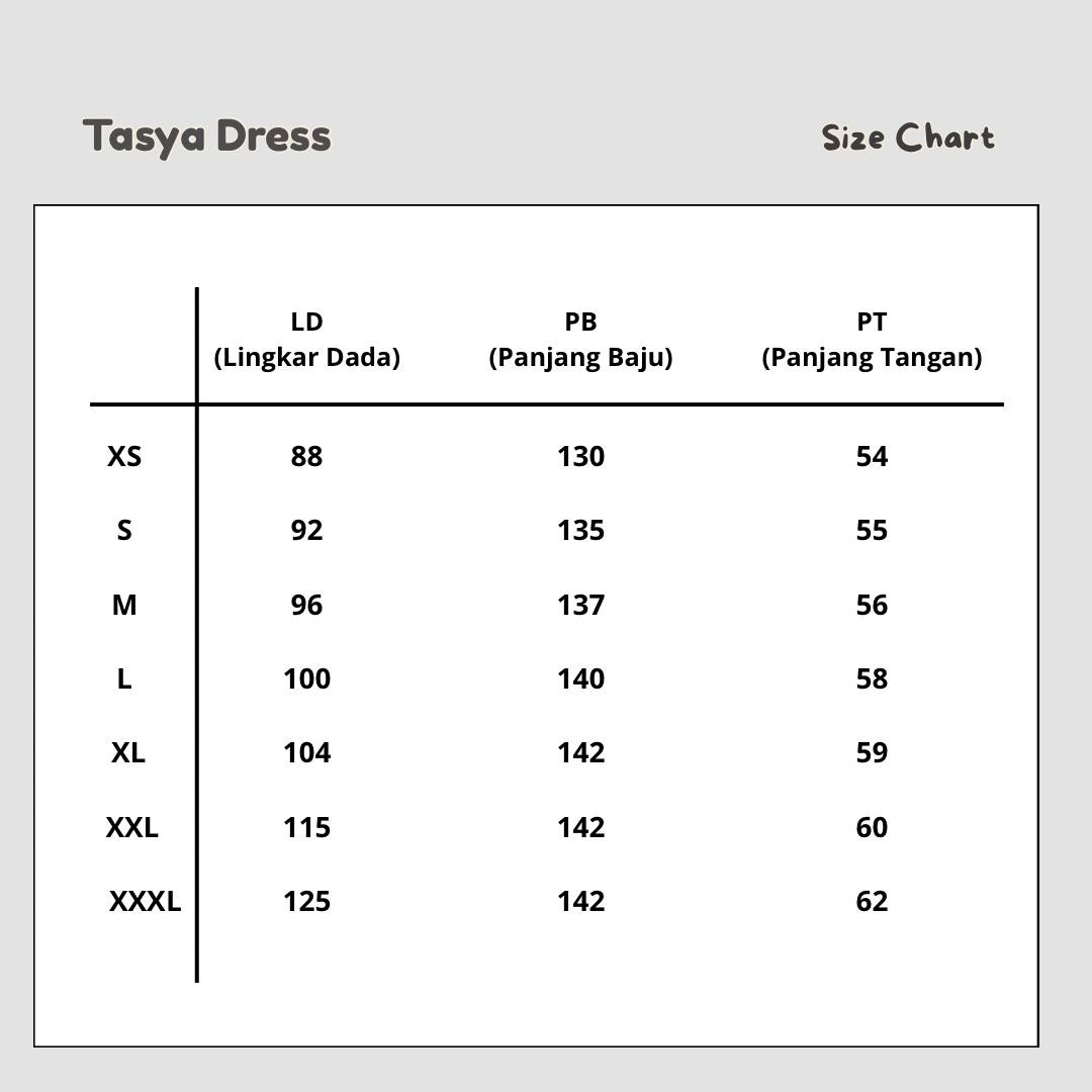 Tasya Dress Gamis 3in1 Look Outfit Simple