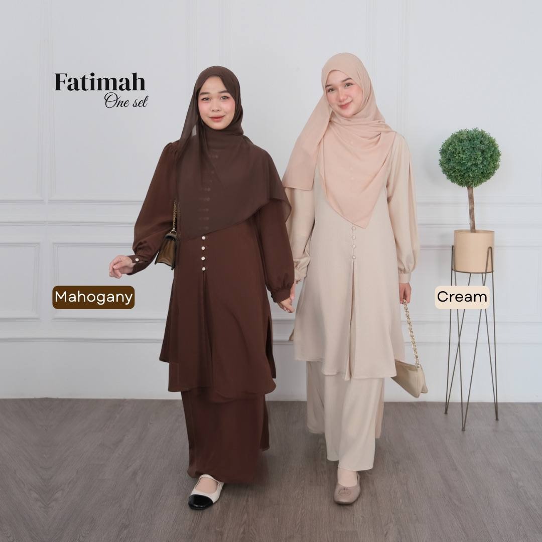 Fatimah One set Tunik Rok Outfit Remaja Kekinian