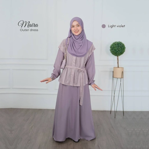 Image of Dress Maira Outer Lepas Pasang 3in1 Style Terbaru