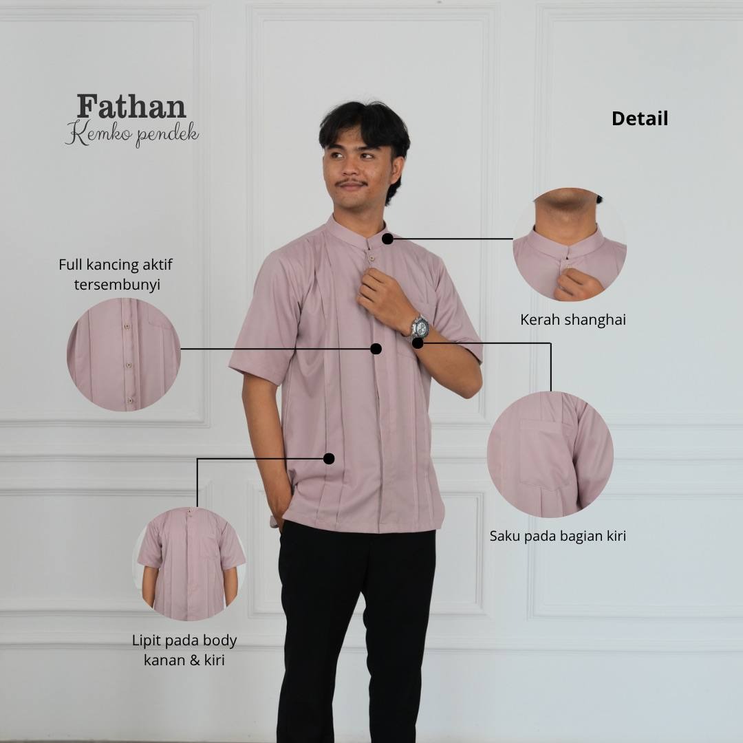 Fathan Kemko | Kemeja Koko Remaja Dewasa Lengan Pendek & Panjang | Koko Exclusive