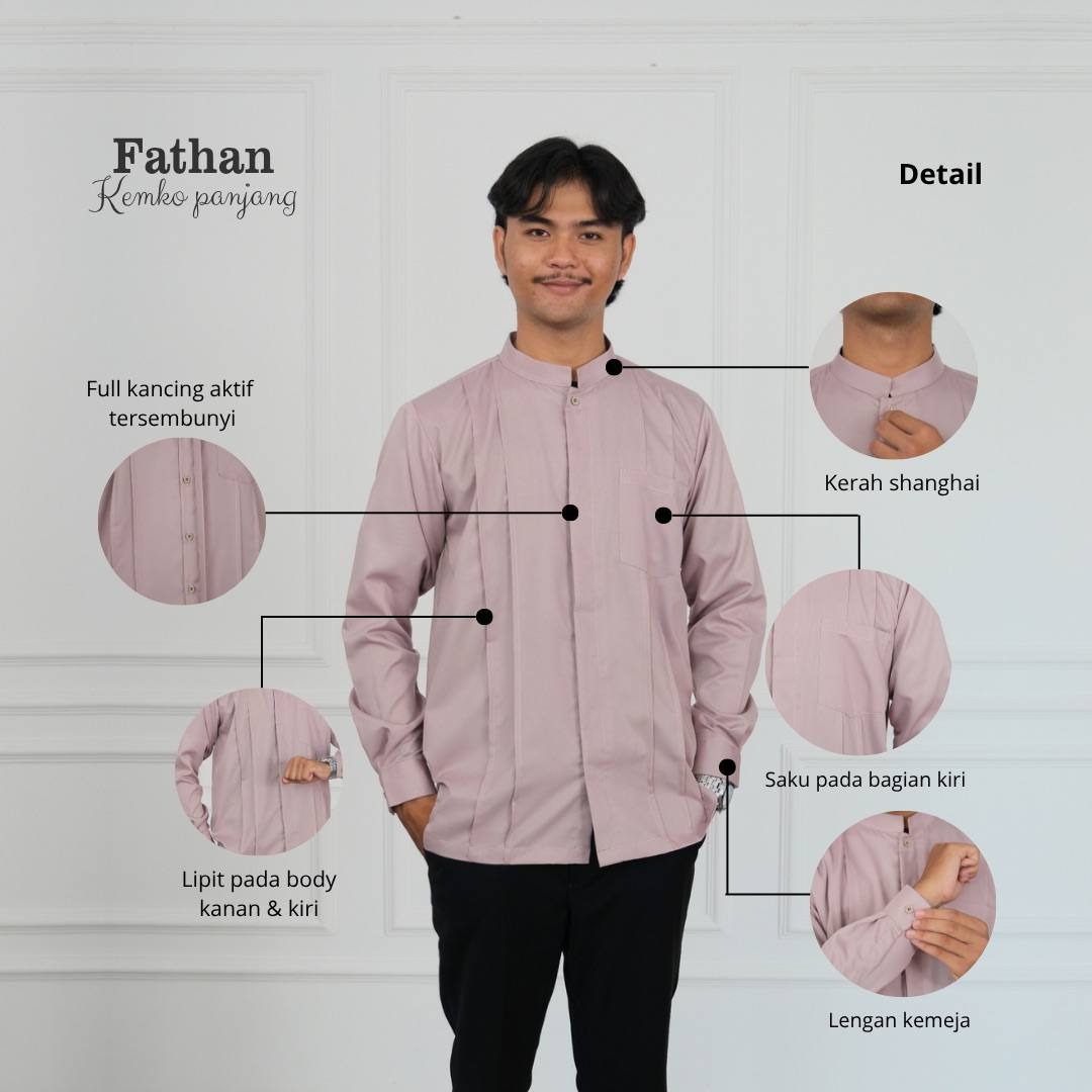 Fathan Kemko | Kemeja Koko Remaja Dewasa Lengan Pendek & Panjang | Koko Exclusive