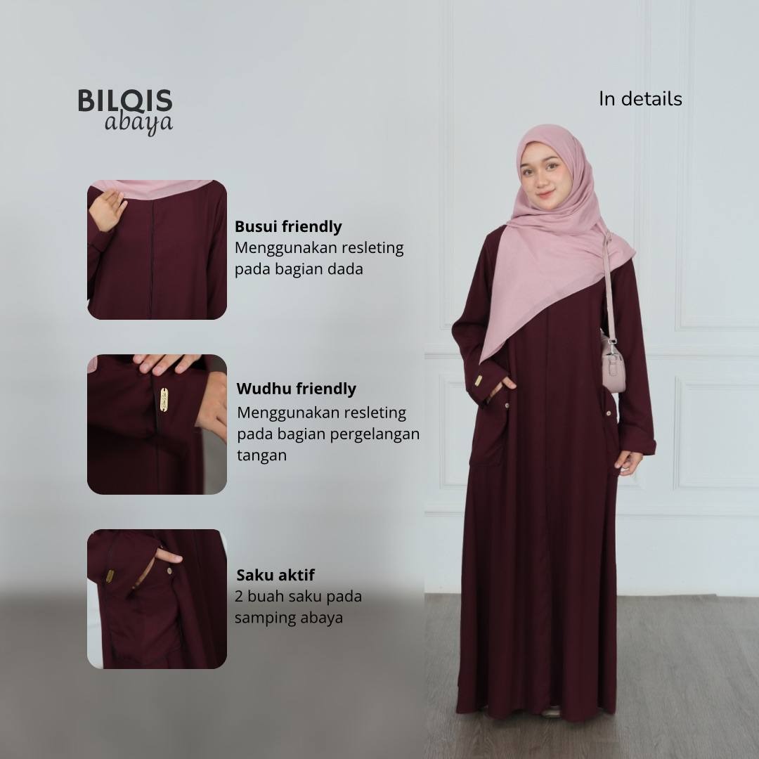 Bilqis Abaya Wanita Muslim Exclusive Terbaru