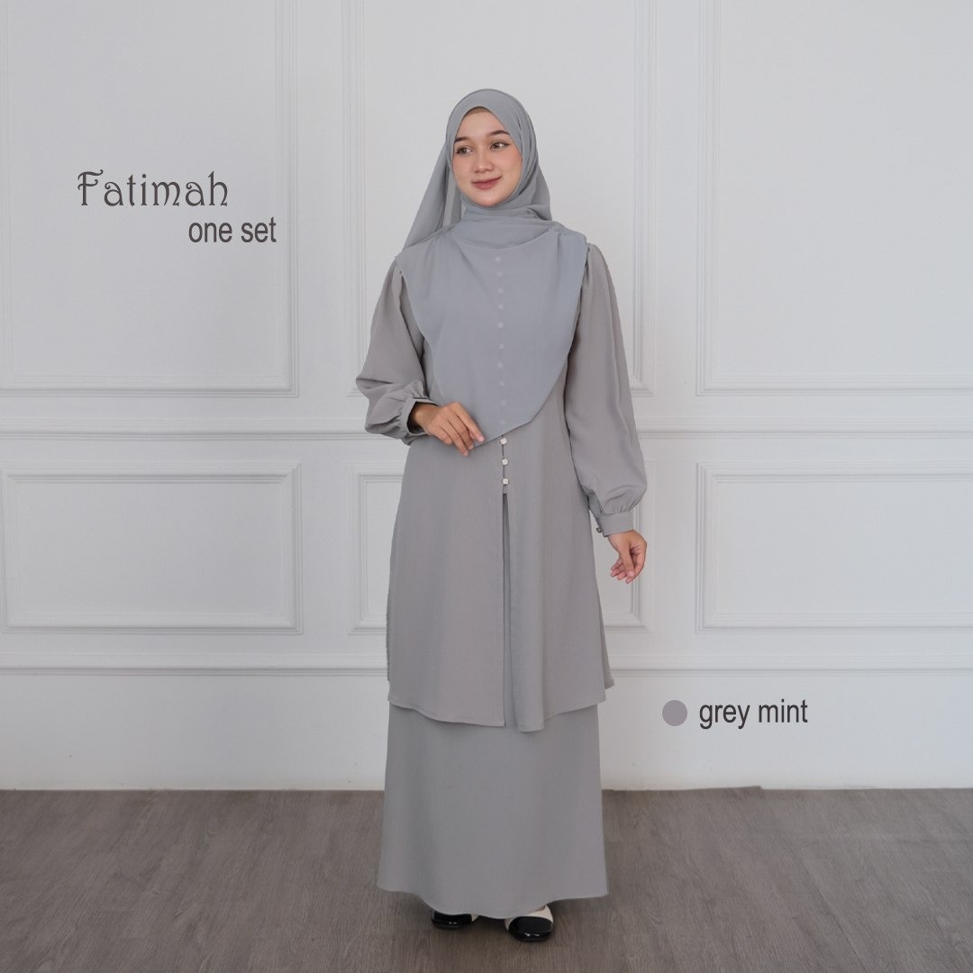 Fatimah One set Tunik Rok Outfit Remaja Kekinian