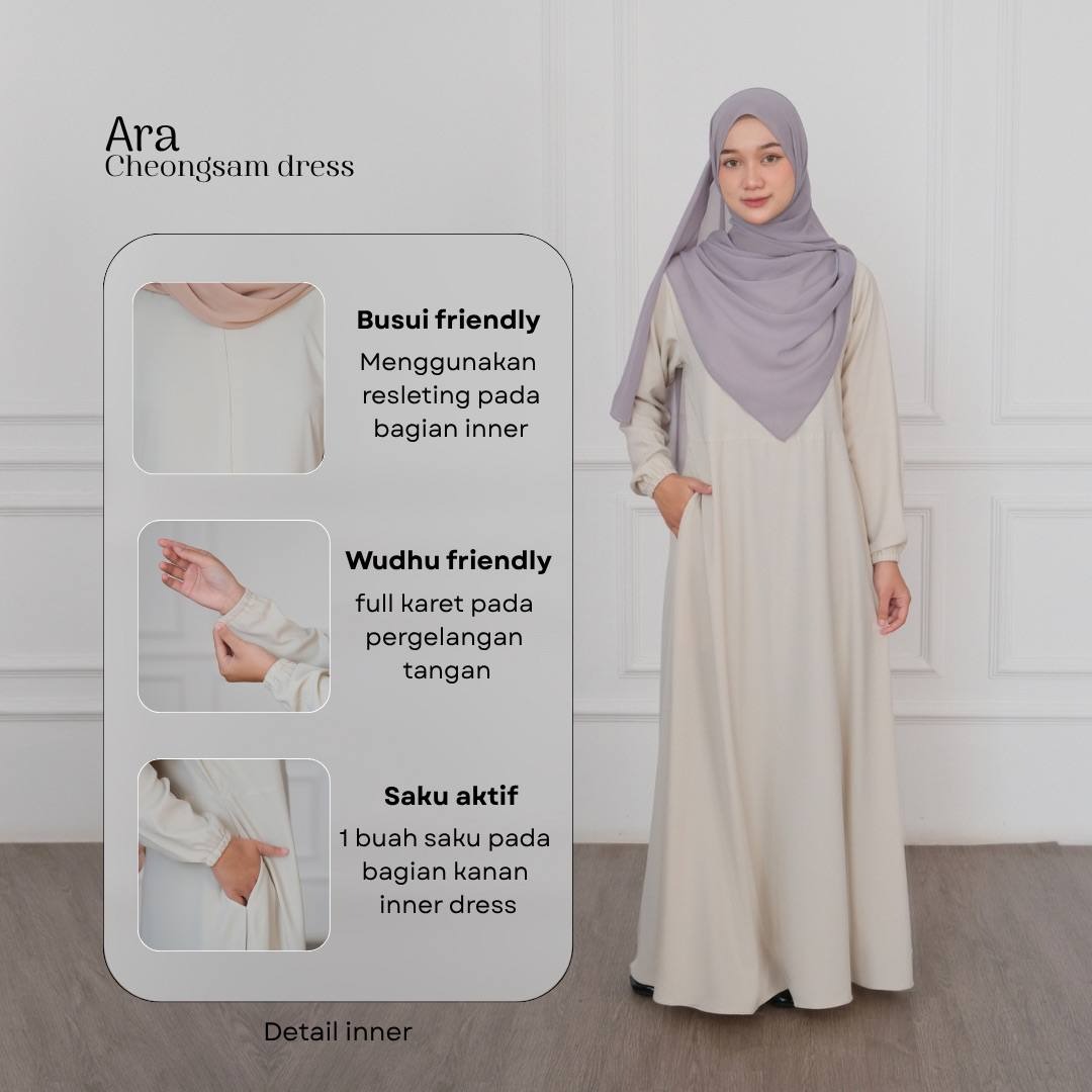 Ara Cheongsam Inner Dress | Basic Inner Simple Elegan