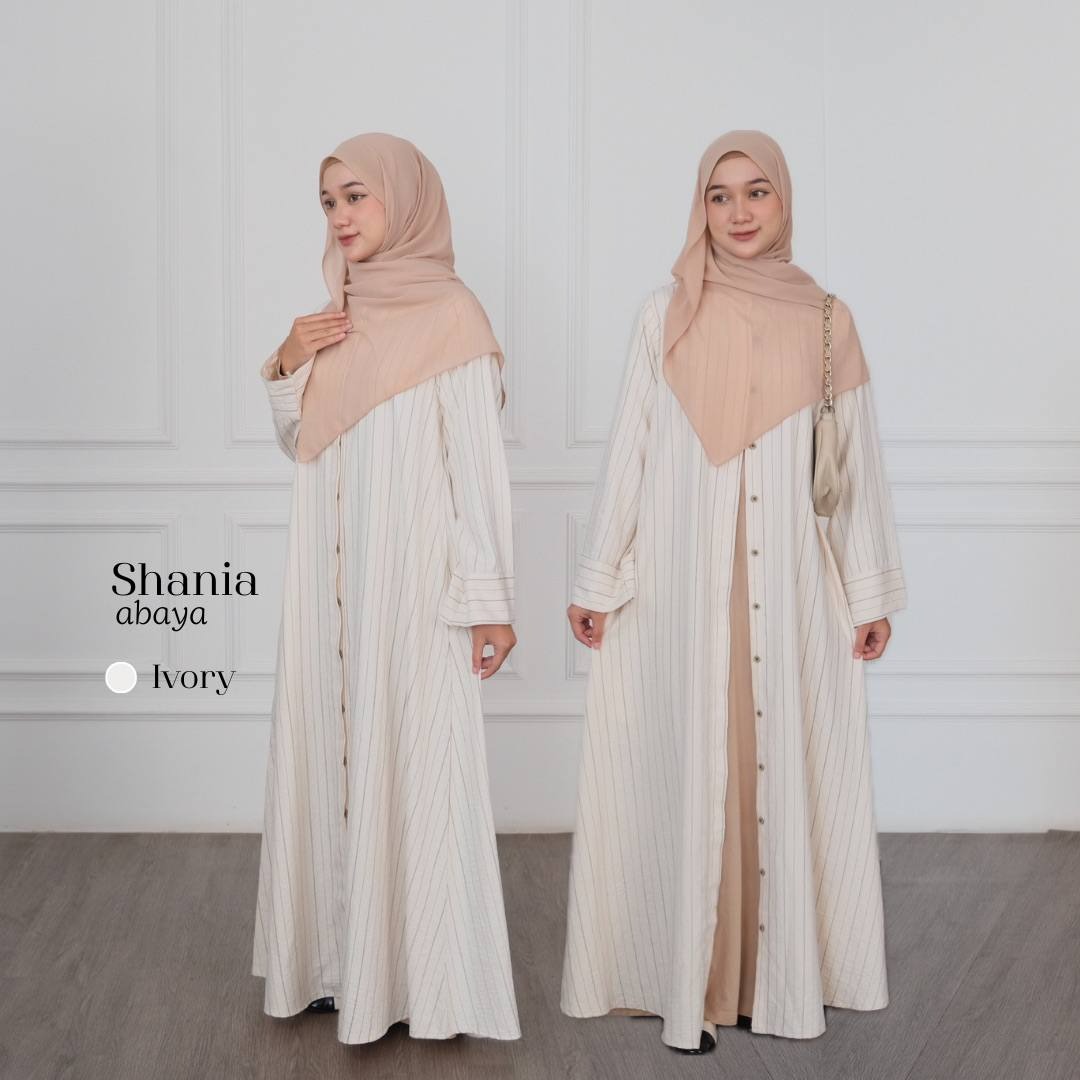 Shania Abaya | Abaya Like Cupro Premium Dress Salur | Busui Friendly 2in1 Look