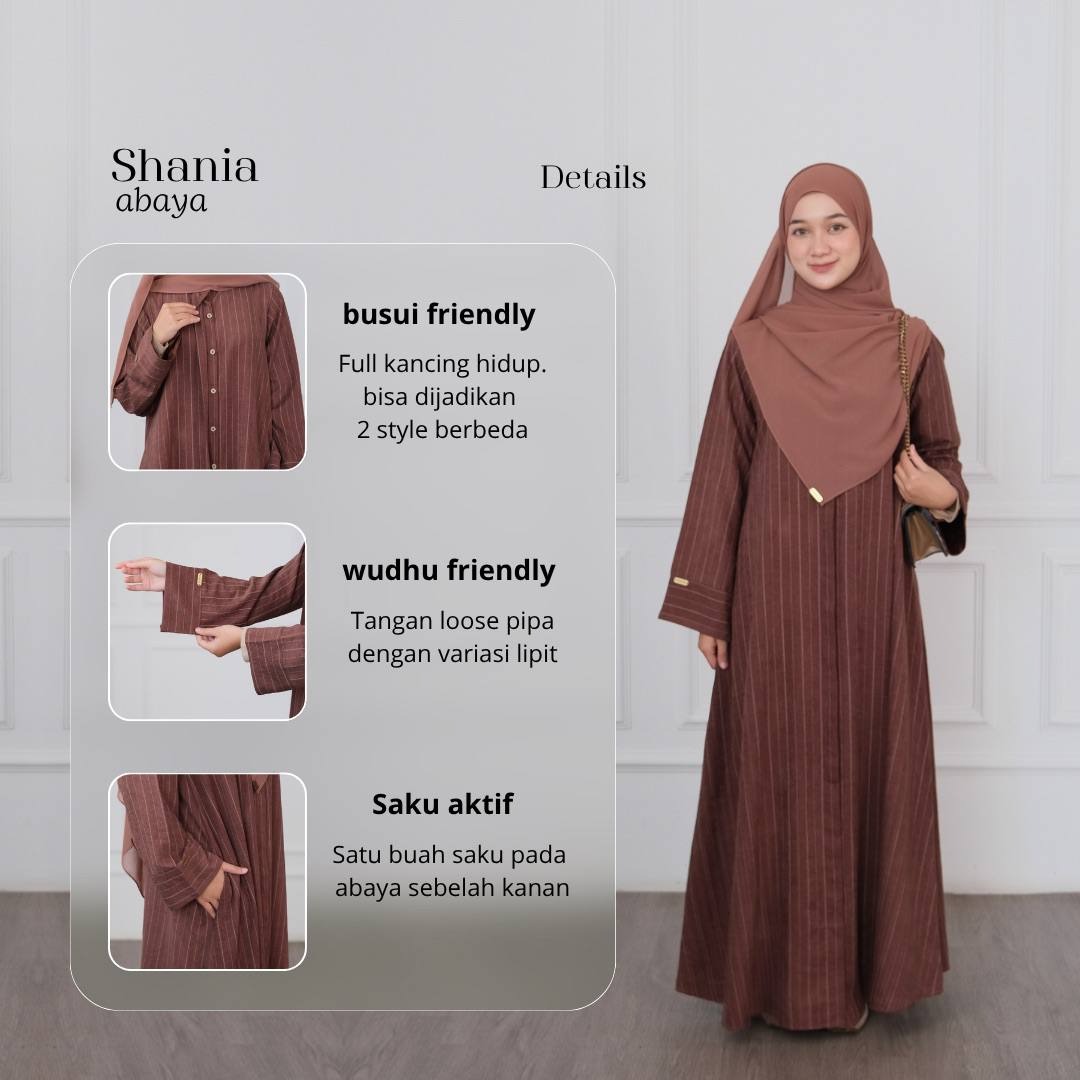 Shania Abaya | Abaya Like Cupro Premium Dress Salur | Busui Friendly 2in1 Look