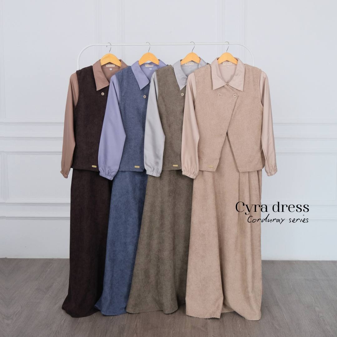 Cyra Corduray | Gamis Vest Outer Syar'i Remaja Kekinian