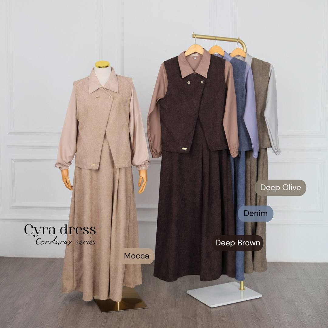 Cyra Corduray | Gamis Vest Outer Syar'i Remaja Kekinian