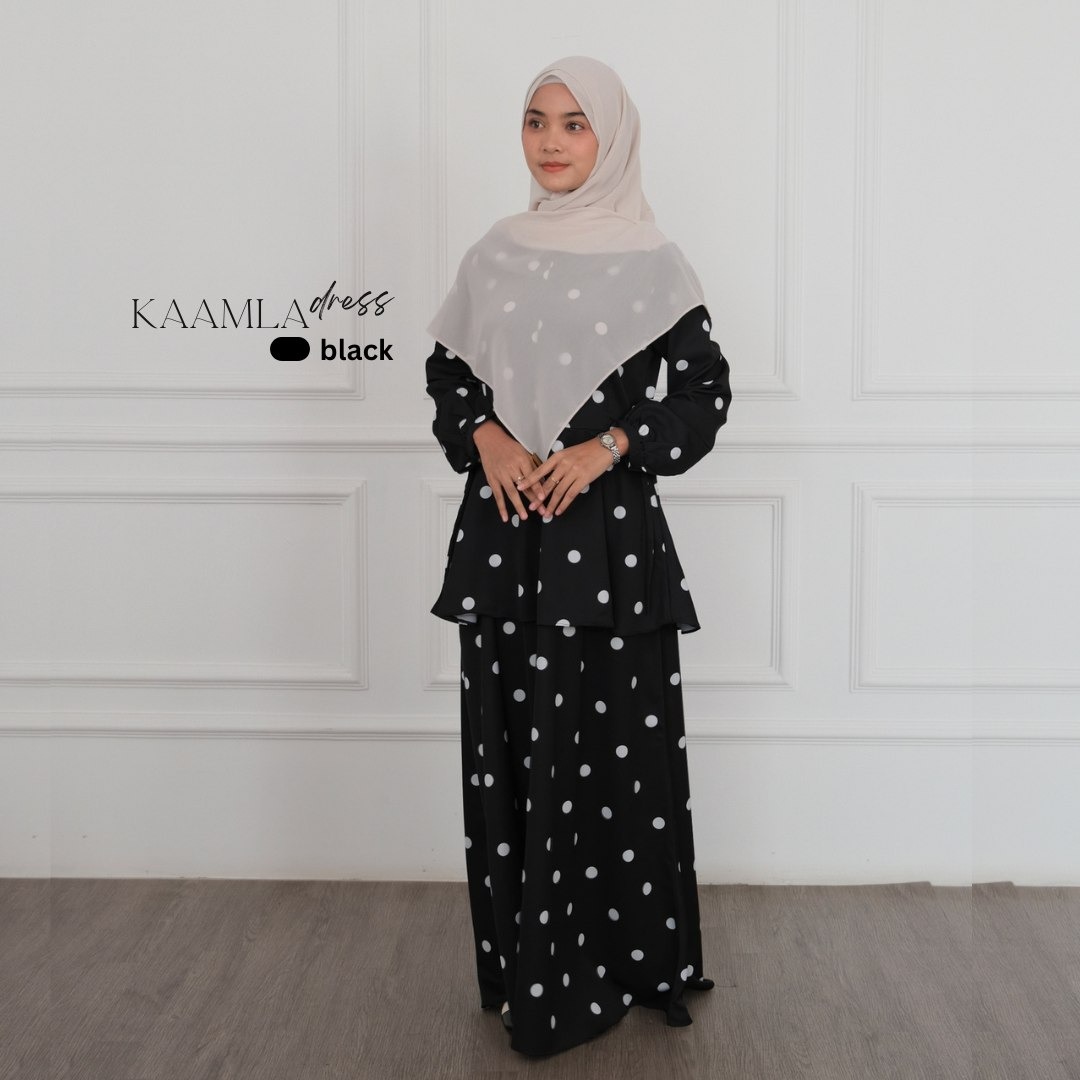 Kaamla Polkadot | Material Asheera Premium Busui Friendly | Look Melayu