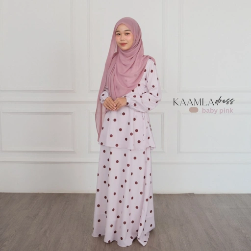 Kaamla Polkadot | Material Asheera Premium Busui Friendly | Look Melayu