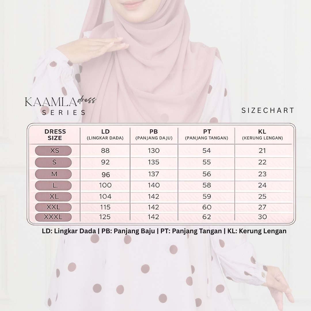 Kaamla Polkadot | Material Asheera Premium Busui Friendly | Look Melayu