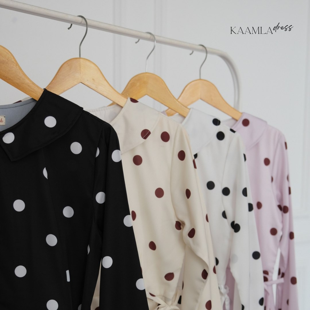 Kaamla Polkadot | Material Asheera Premium Busui Friendly | Look Melayu