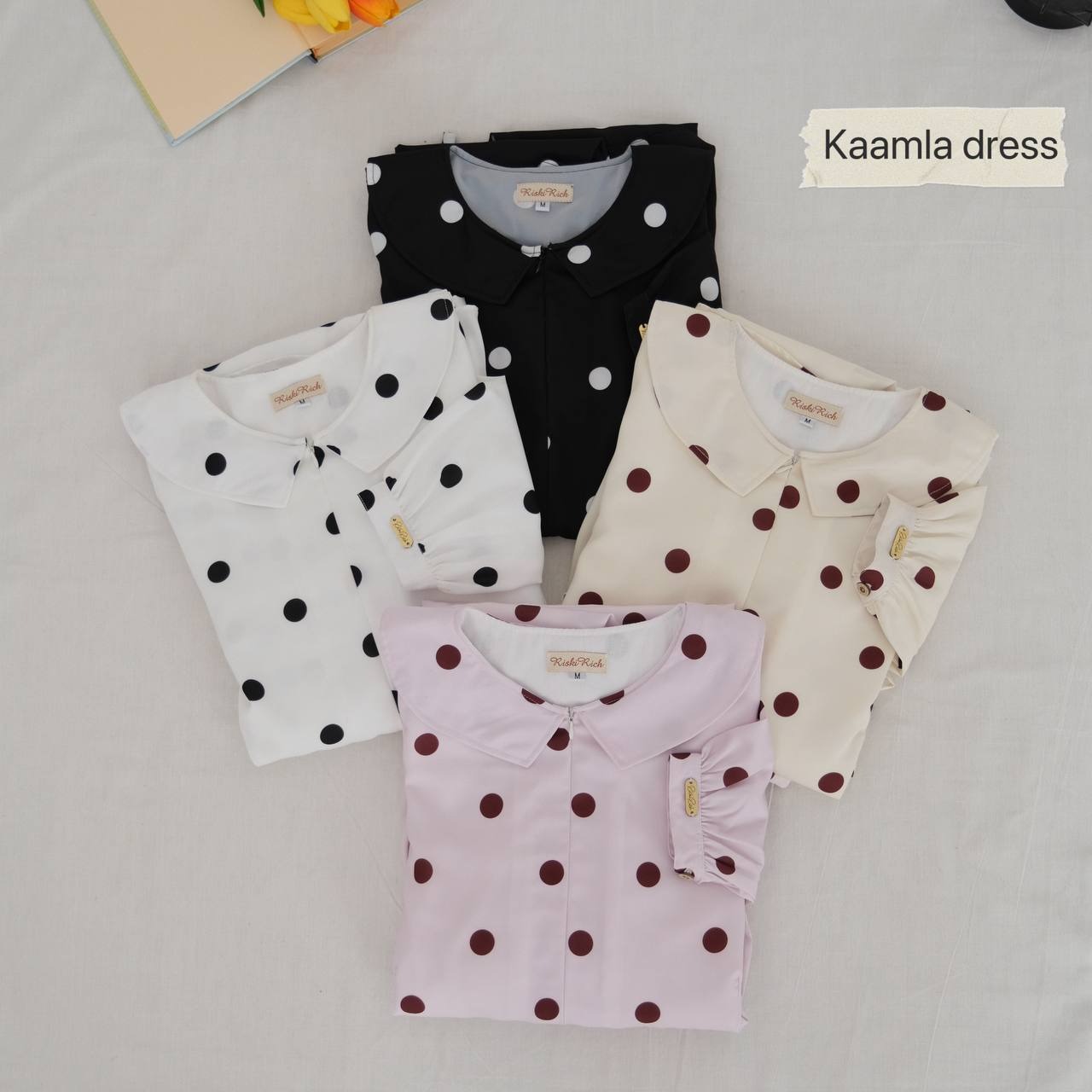 Kaamla Polkadot | Material Asheera Premium Busui Friendly | Look Melayu