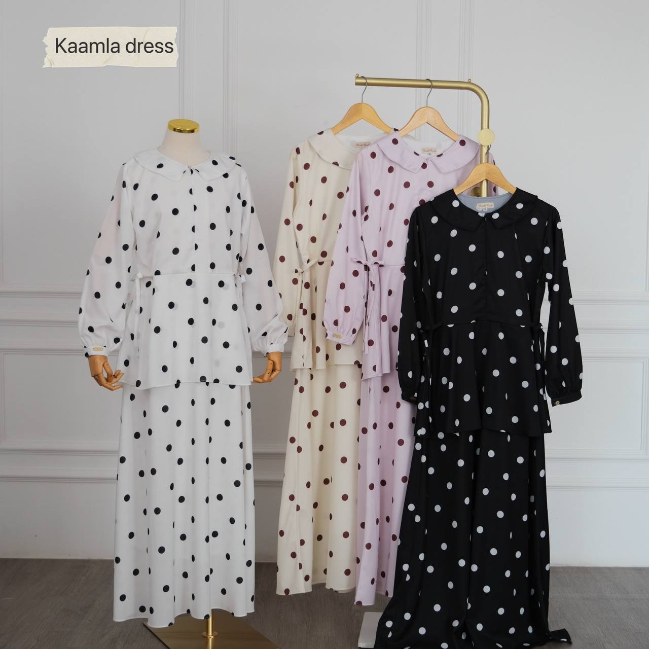 Kaamla Polkadot | Material Asheera Premium Busui Friendly | Look Melayu