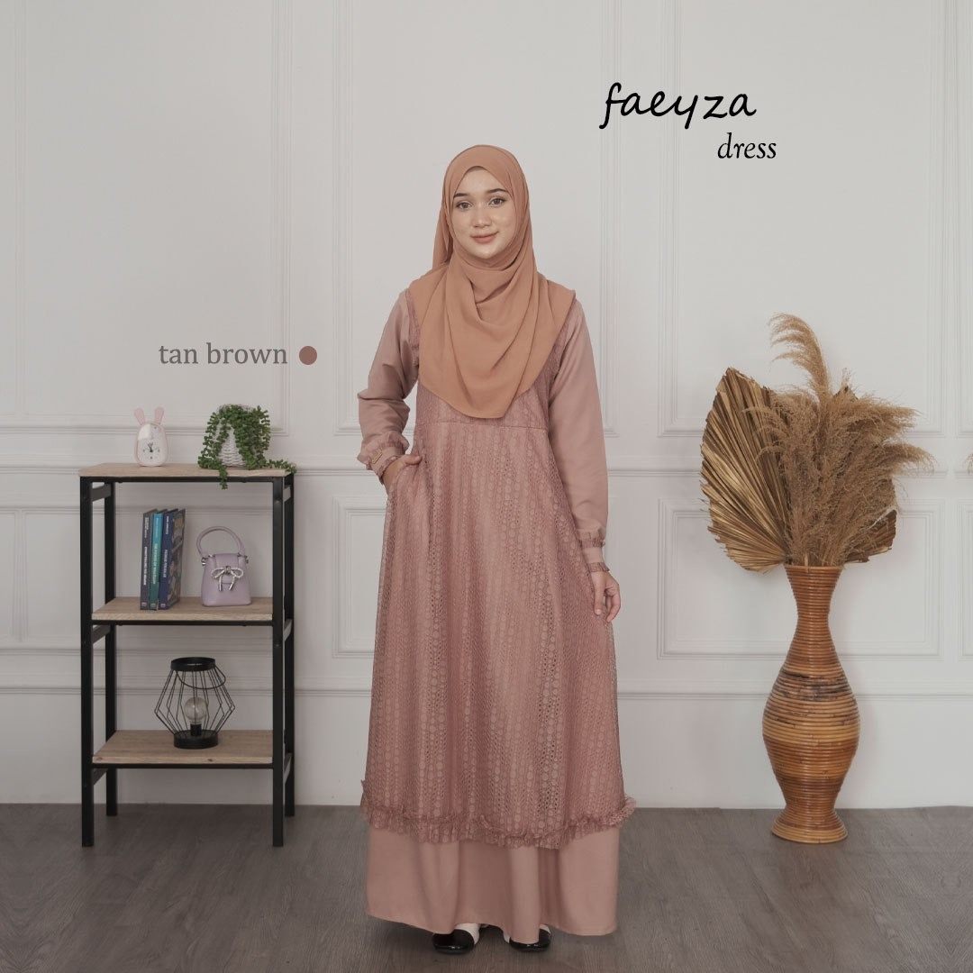 Faeyza Gamis Brukat Muslimah Pesta Mewah