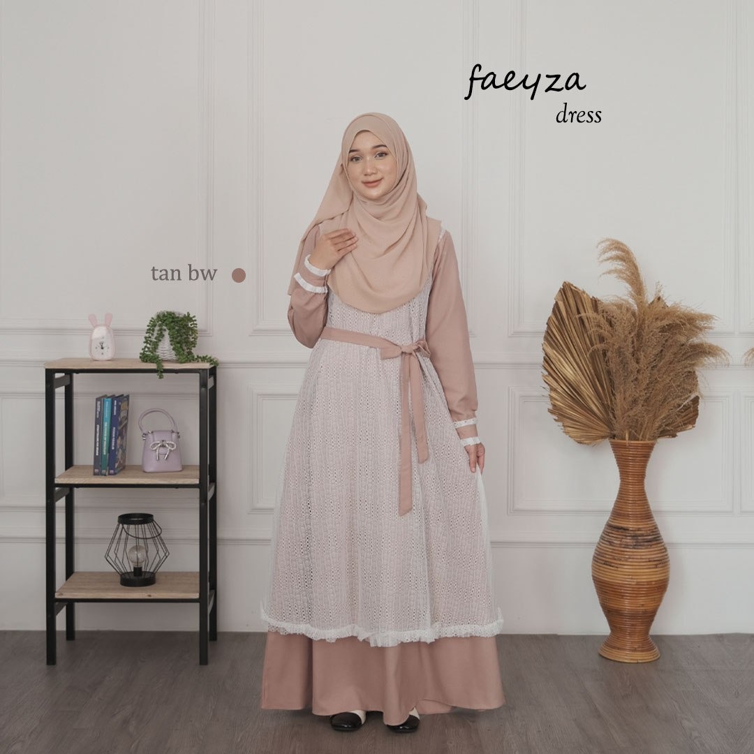 Faeyza Gamis Brukat Muslimah Pesta Mewah
