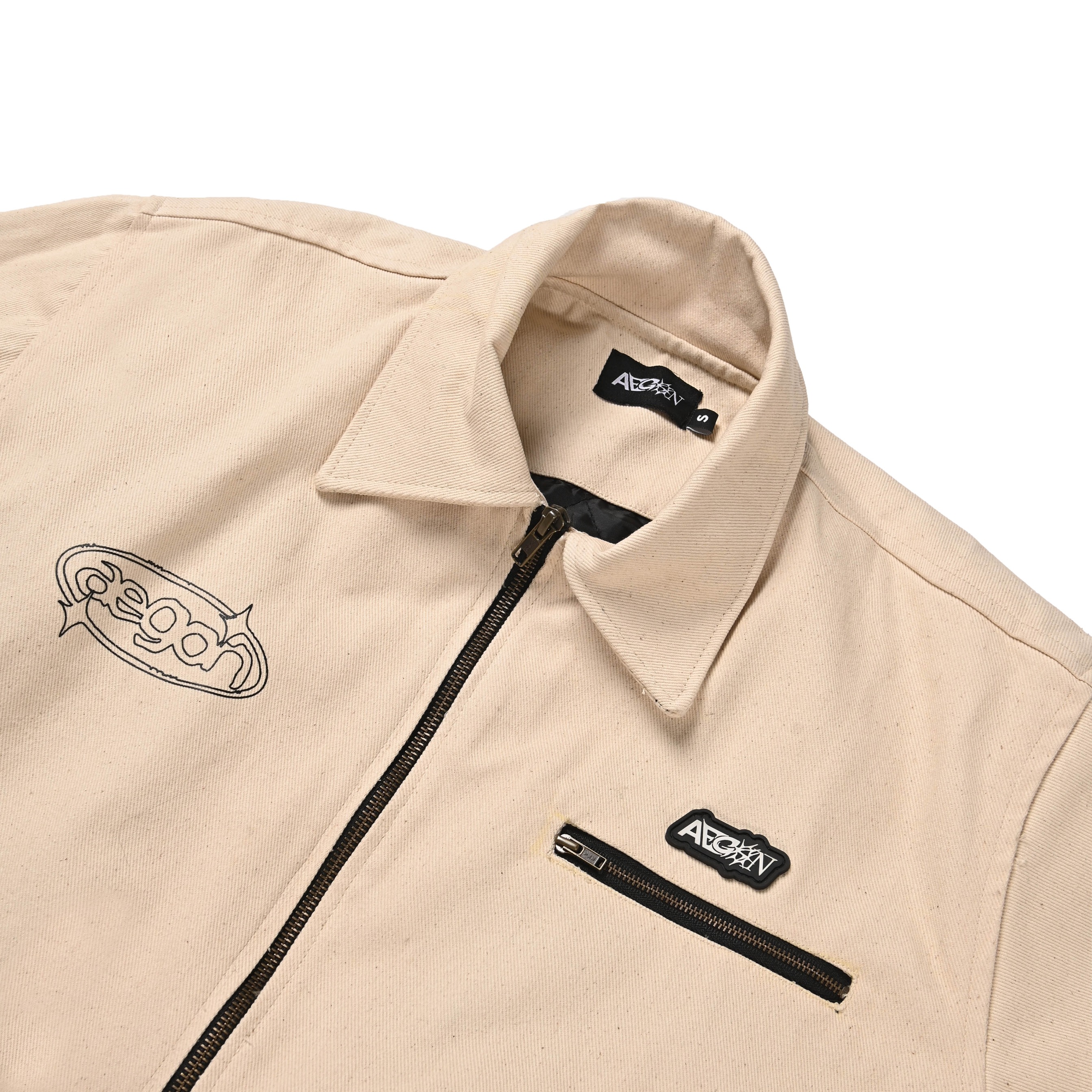 Bold Logo Work Jacket (Natural)