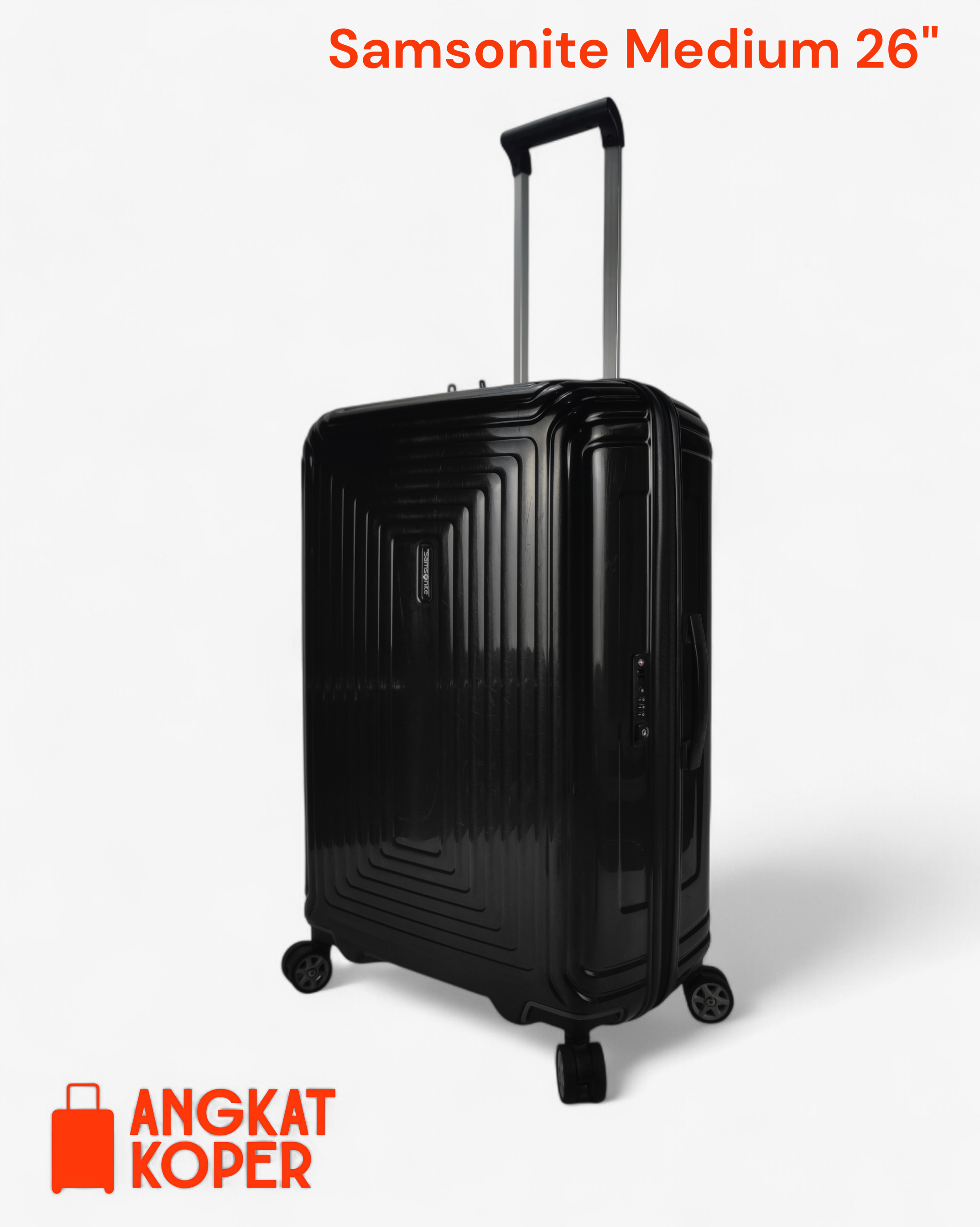 Samsonite Aspero Lightweight Spinner Hardcase Luggage 26 Black