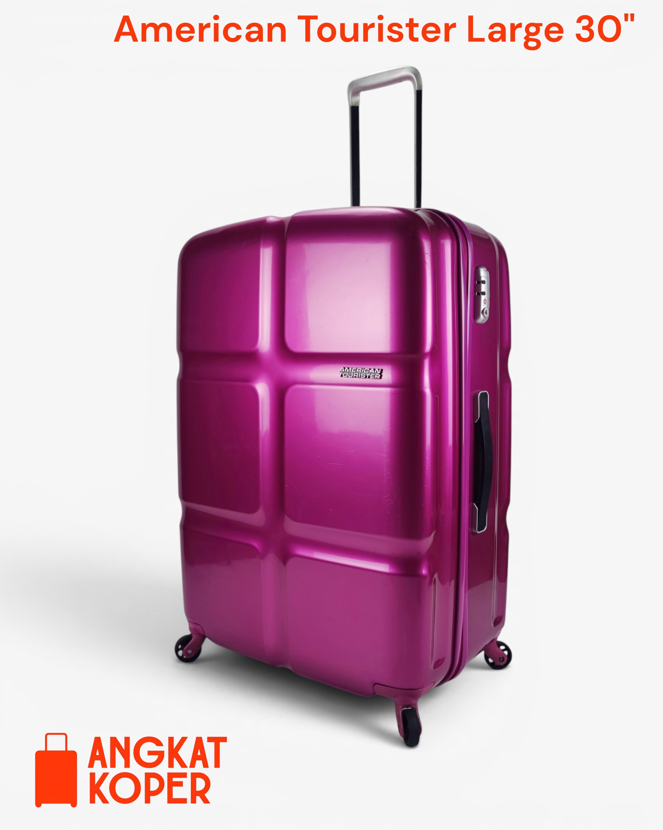 American Tourister Cube Pop Spinner Hardcase Luggage 30 Inch Pink