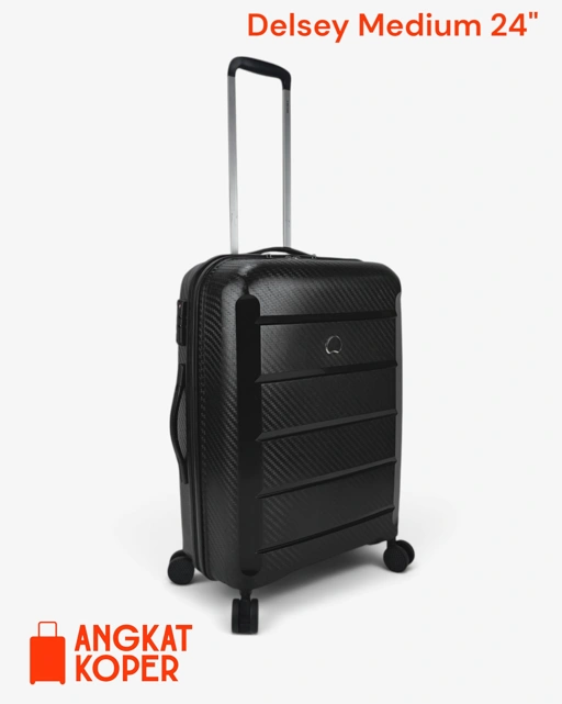 Delsey Binalong Hardcase Luggage 24 Inch Black✔️