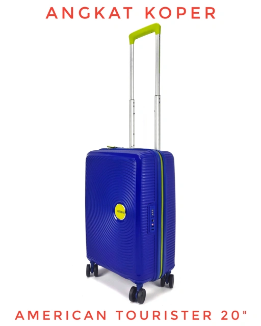 Image of American Tourister Curio Soundbox Hardcase Luggage 20 Inch Electric Blue 
