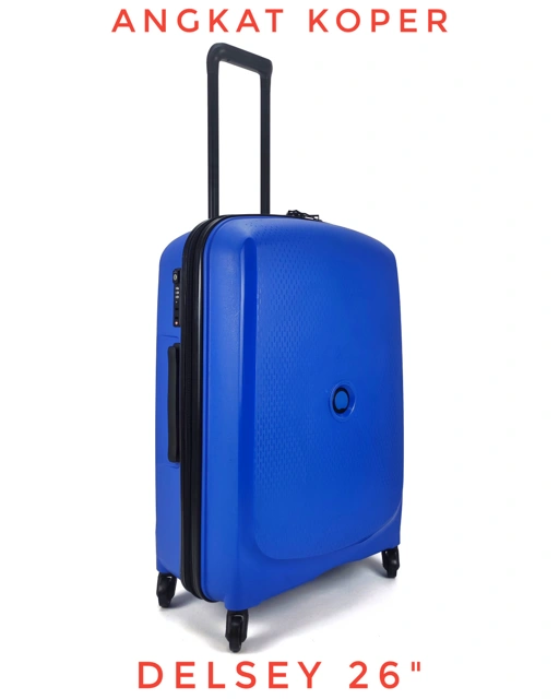 Image of Delsey Belmont Hardcase Luggage 26 Inch Blue 