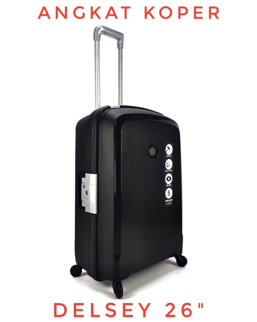 Image of Delsey Belfort Hardcase Luggage 26 Inch Black 
