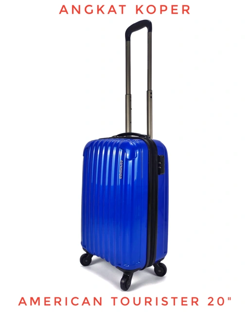 Image of American Tourister Elite Pop 2 Hardcase Luggage 20 Inch Blue