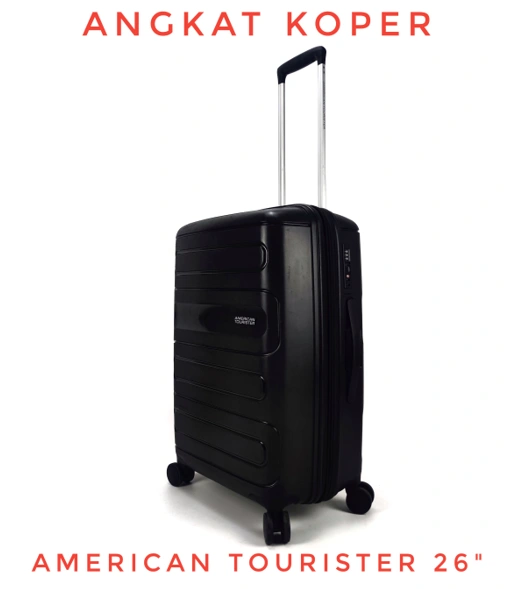 Image of American Tourister Sunside Spinner Hardcase Luggage 26 Inch Black 