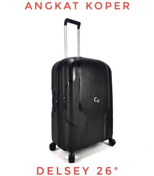 Image of Delsey Clavel Lightweight Hardcase Luggage 26 Inch Black 