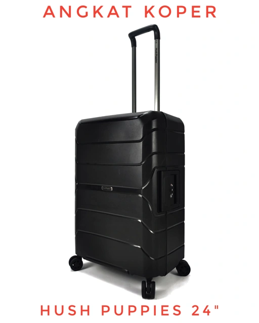 Image of Hush Puppies Unbreakable Hardcase Luggage 24 Inch Black 