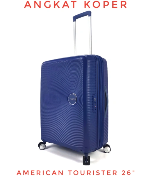 Image of American Tourister Curio Soundbox Spinner Hardcase Luggage 26 Inch Blue