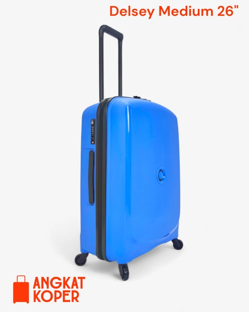 Image of Delsey Belmont Hardcase Luggage 26 Inch Blue