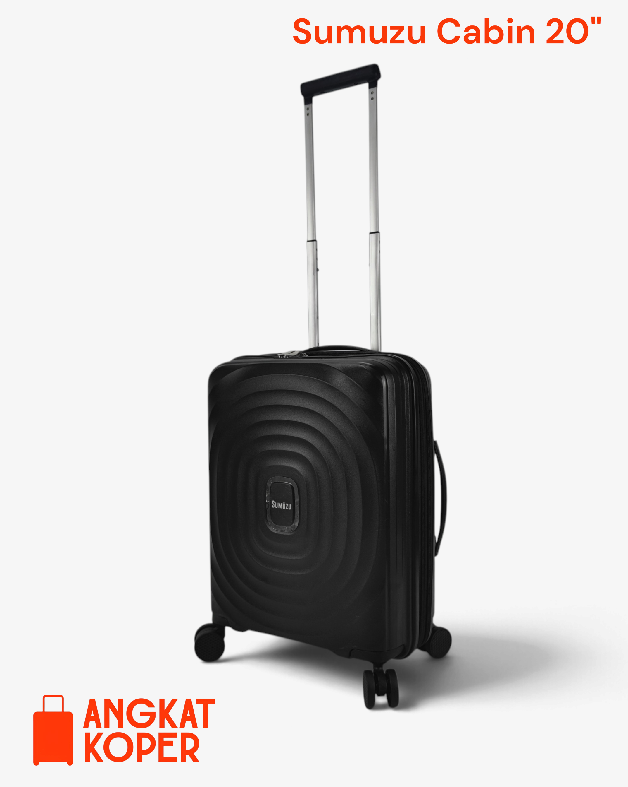 Sumuzu SMZ761 Spinner Hardcase Luggage 20 Inch Black ✔️