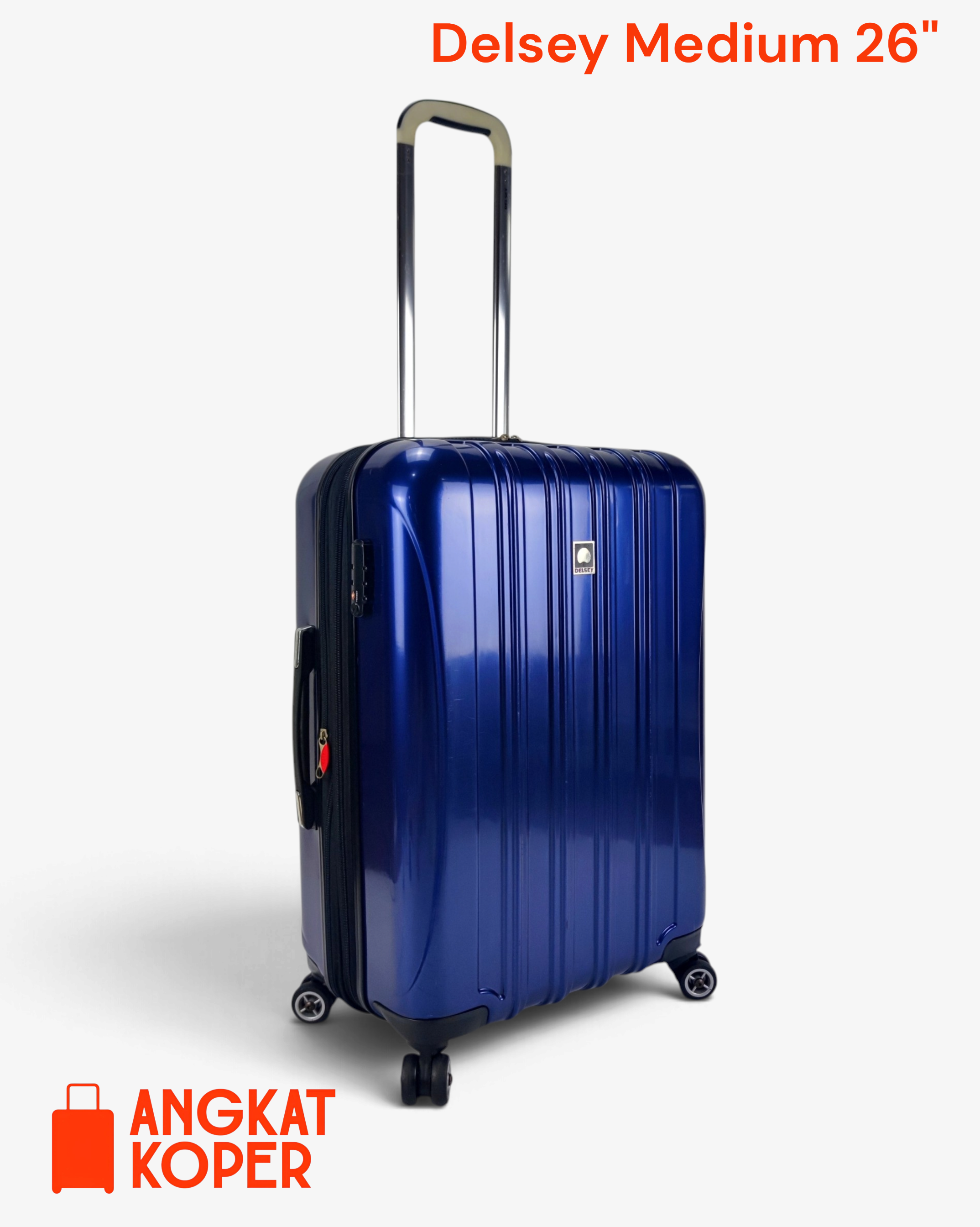 Delsey Helium Aero Hardcase Luggage 26 Inch Blue ✔️