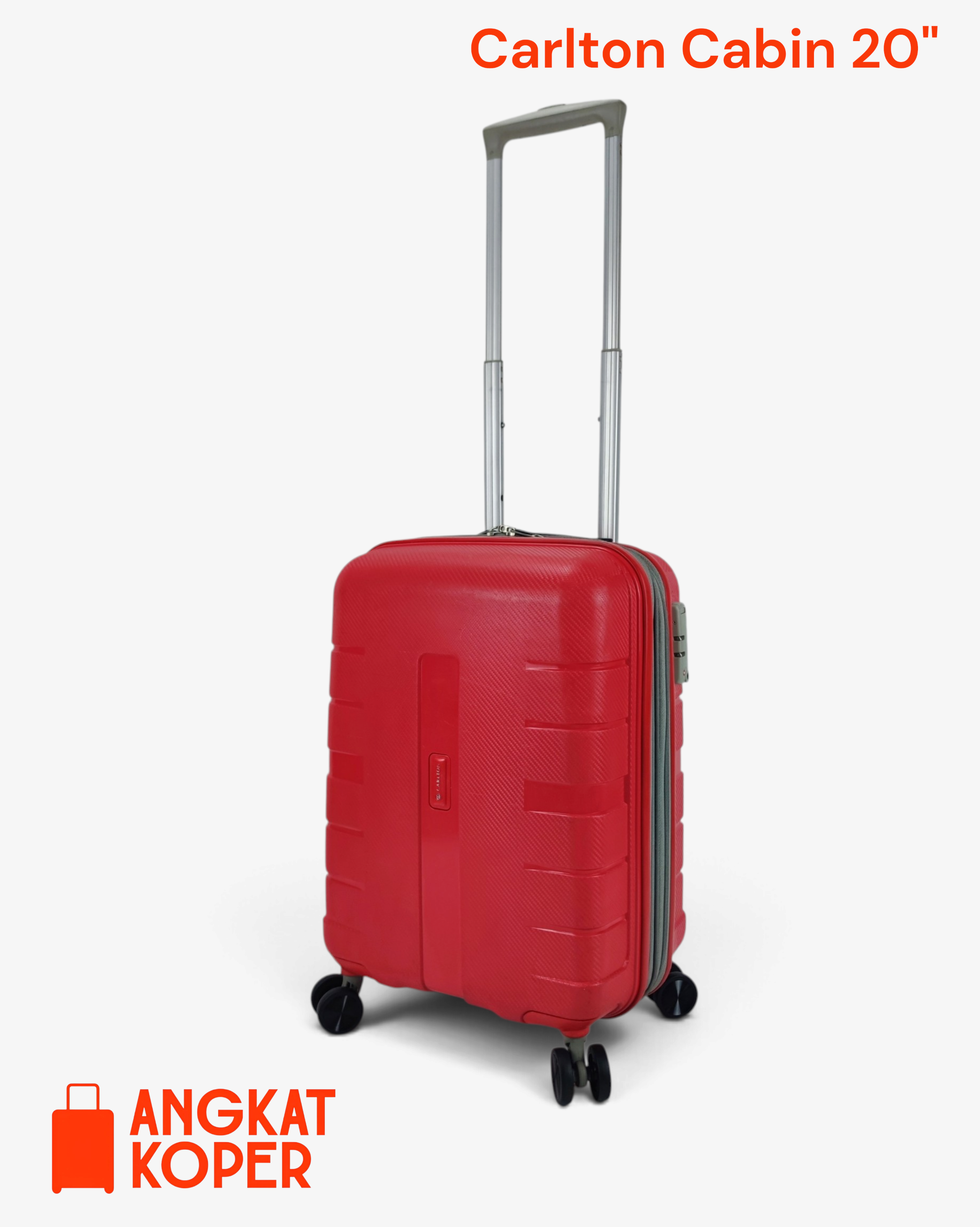 Carlton Voyageur Plus Hardcase Luggage 20 Inch Red ⭕