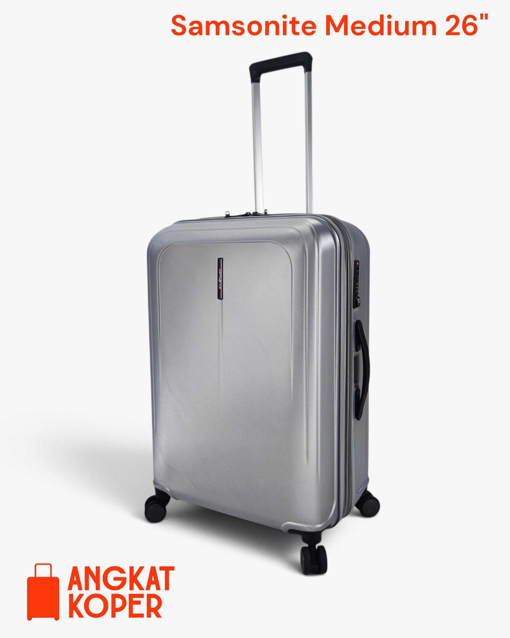 Samsonite T5 Hardcase Luggage 26 Inch Silver ✔️
