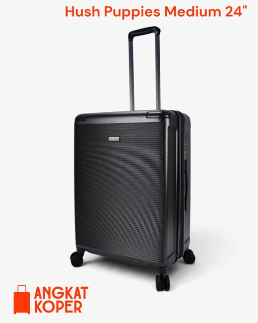 Hush Puppies 4026 Hardcase Luggage 24 Inch Black ✔️