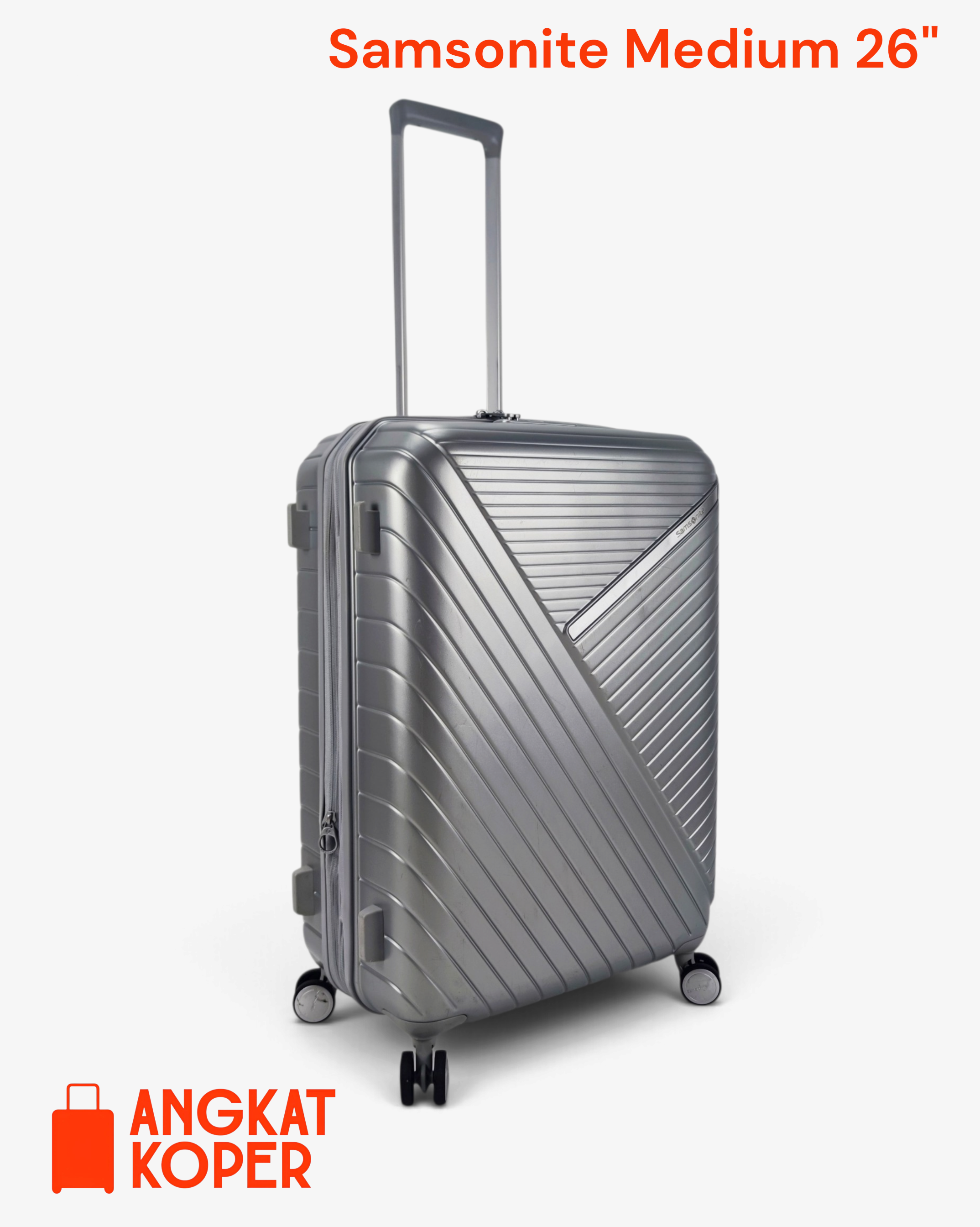 Samsonite Robez Spinner Hardcase 26 Inch Silver ✔️