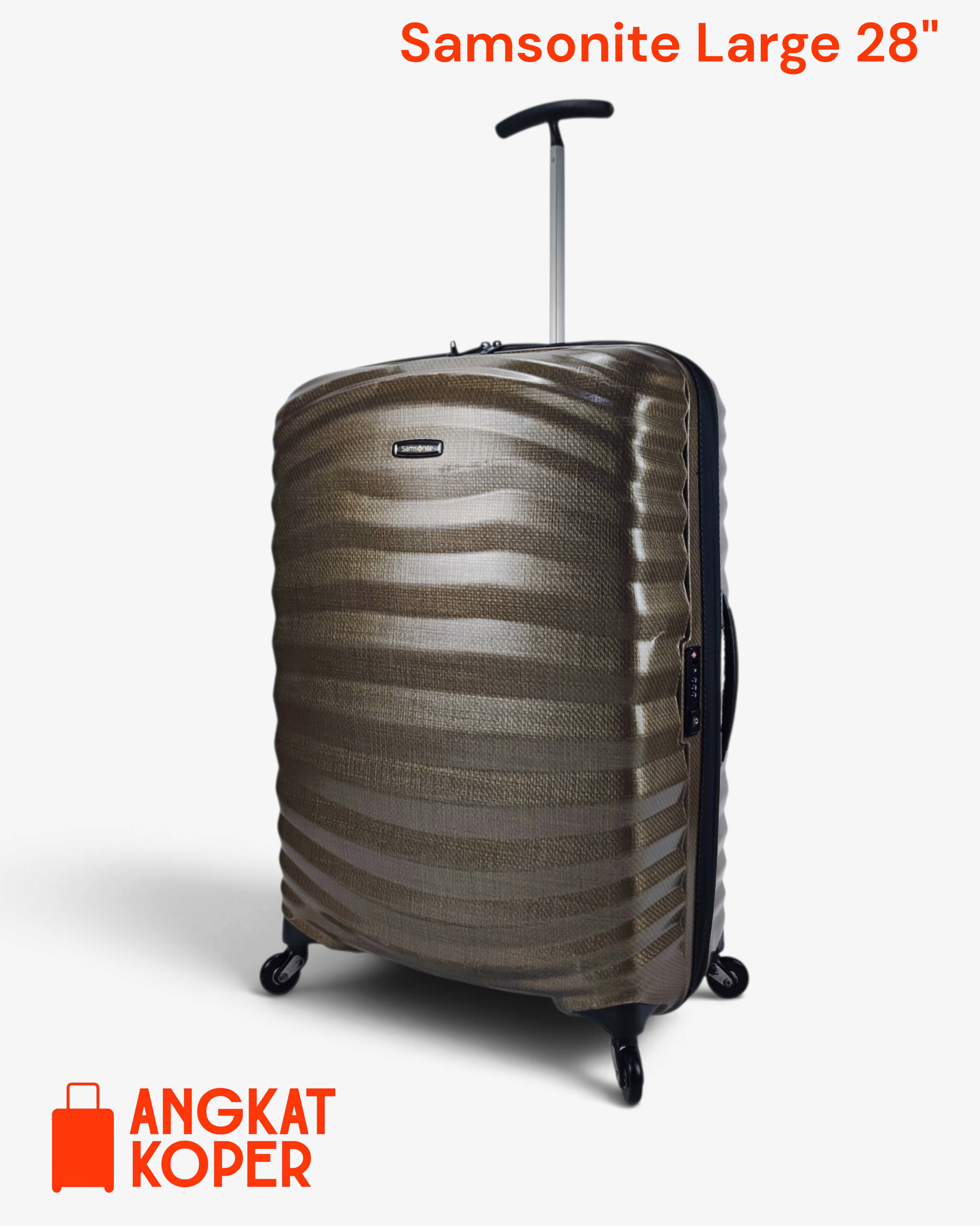 Samsonite Lite Shock Ultralight Spinner Hardcase 28 Inch Gold ✔️