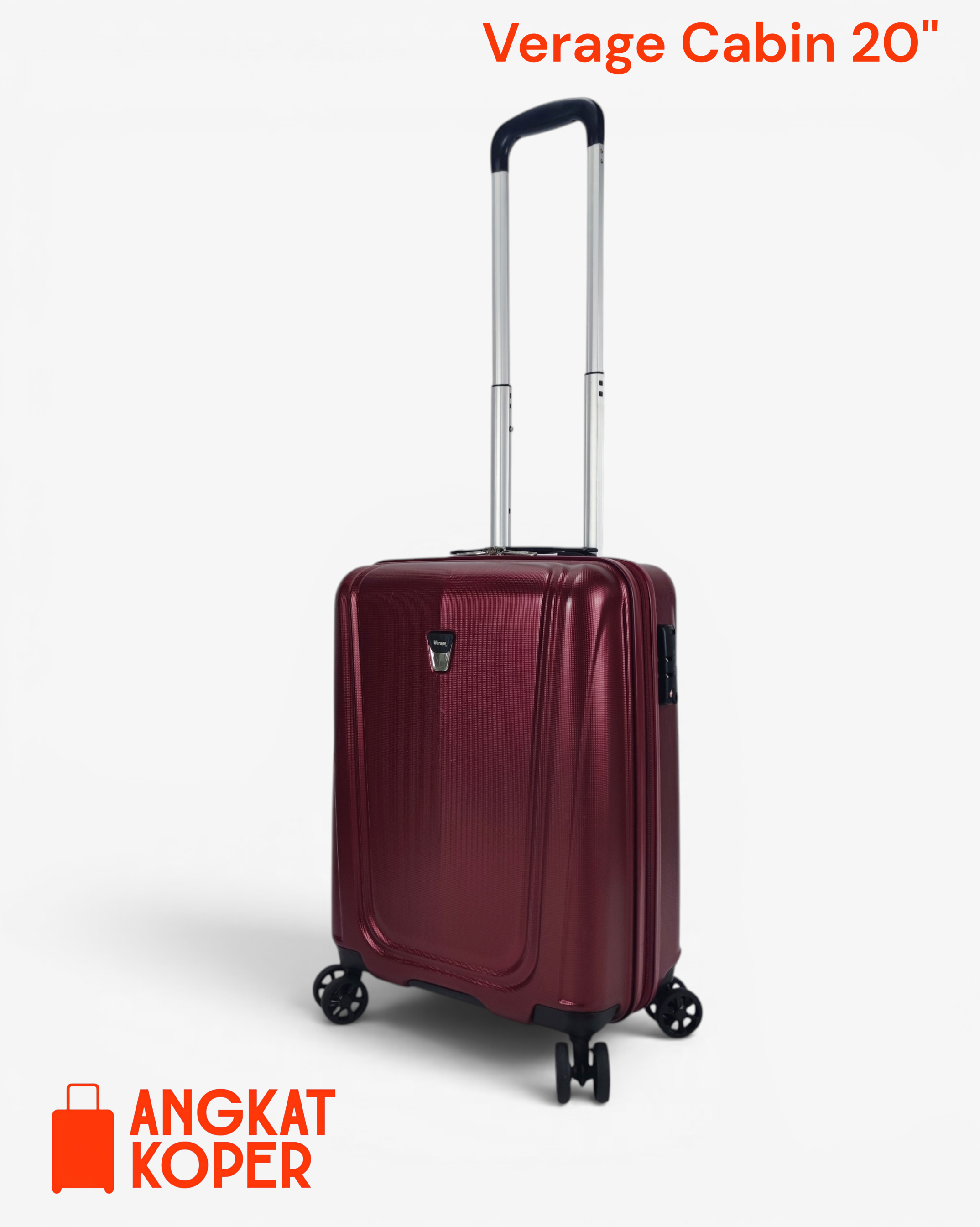 Verage London Spinner Hardcase Luggage 20 Inch Red ✔️