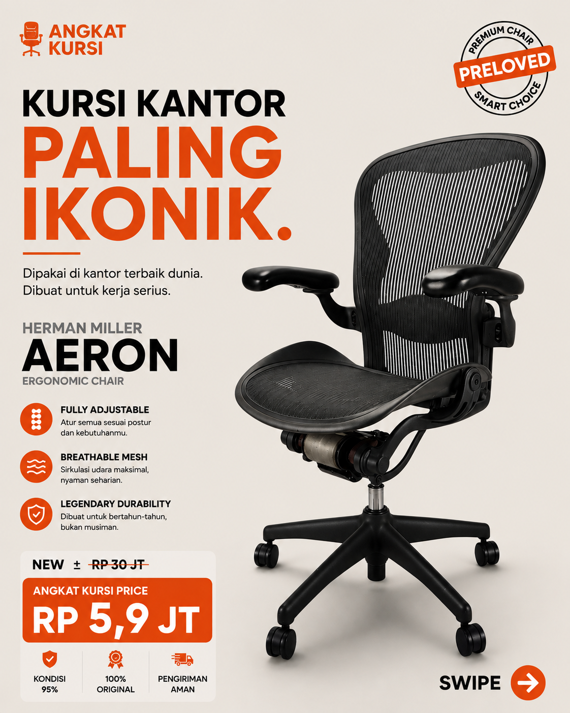 Herman Miller Aeron Ofiice Chair