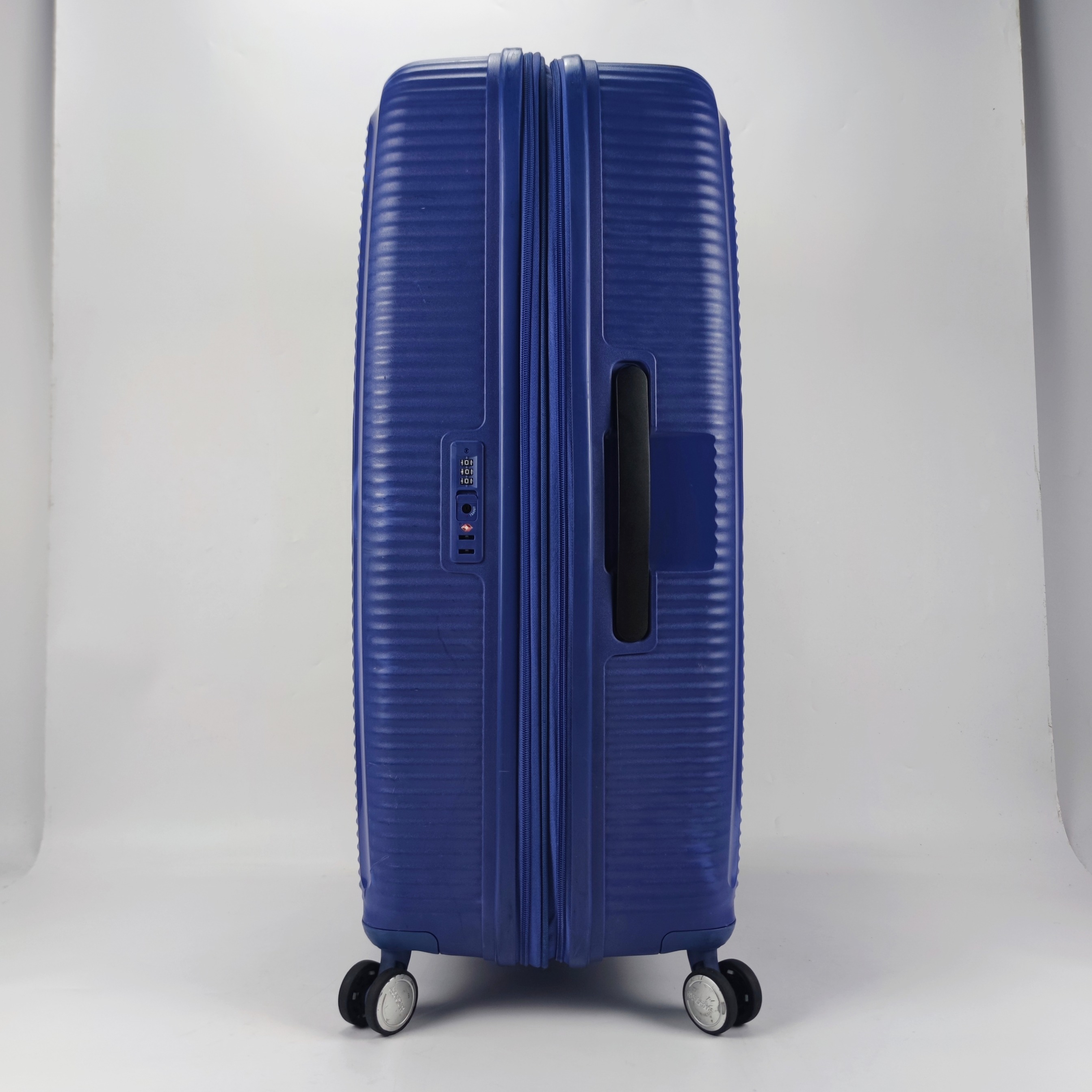 American Tourister Curio Soundbox Spinner Hardcase Luggage 30 Inch Navy 