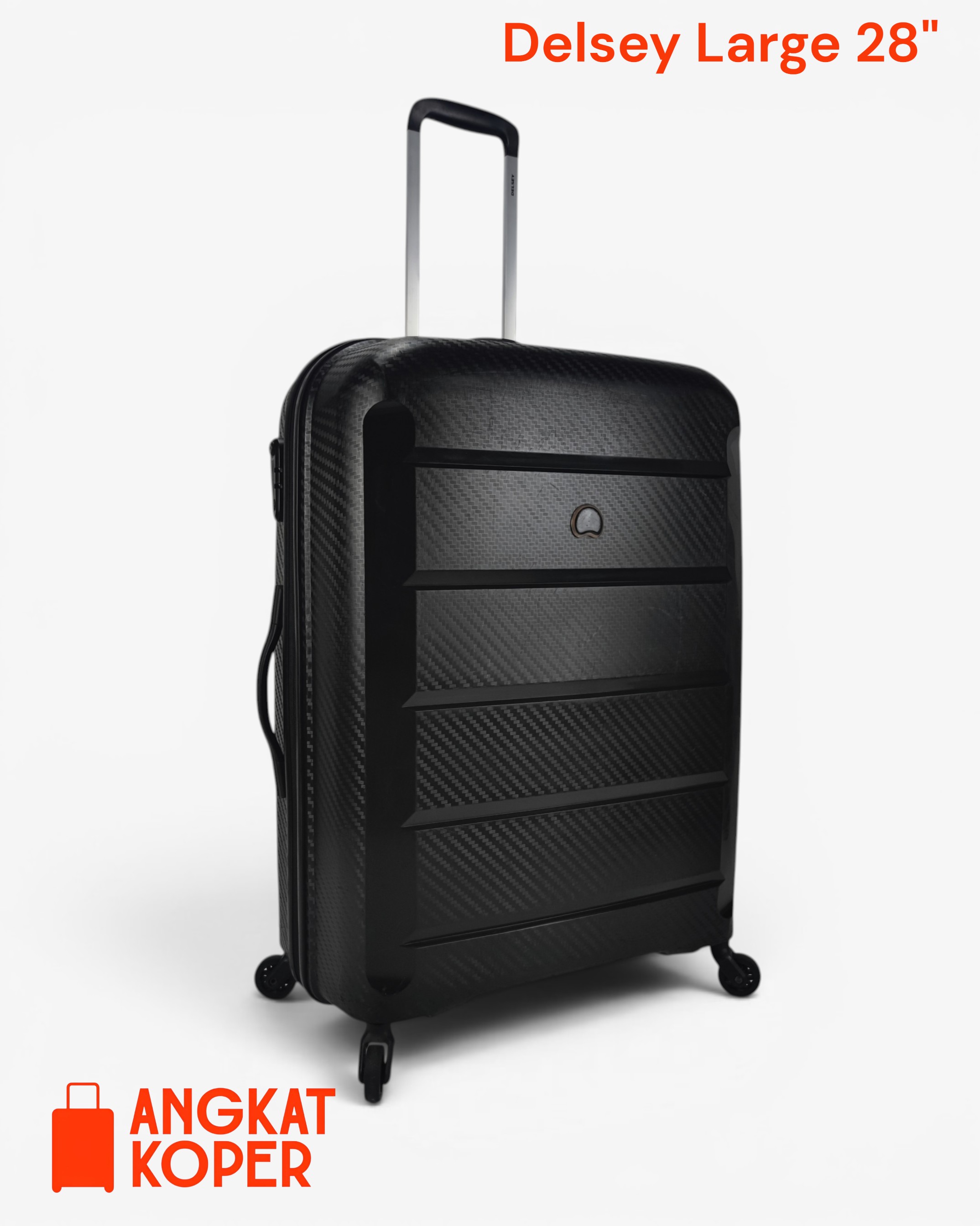 Delsey Binalong Hardcase Luggage 28 Inch Black