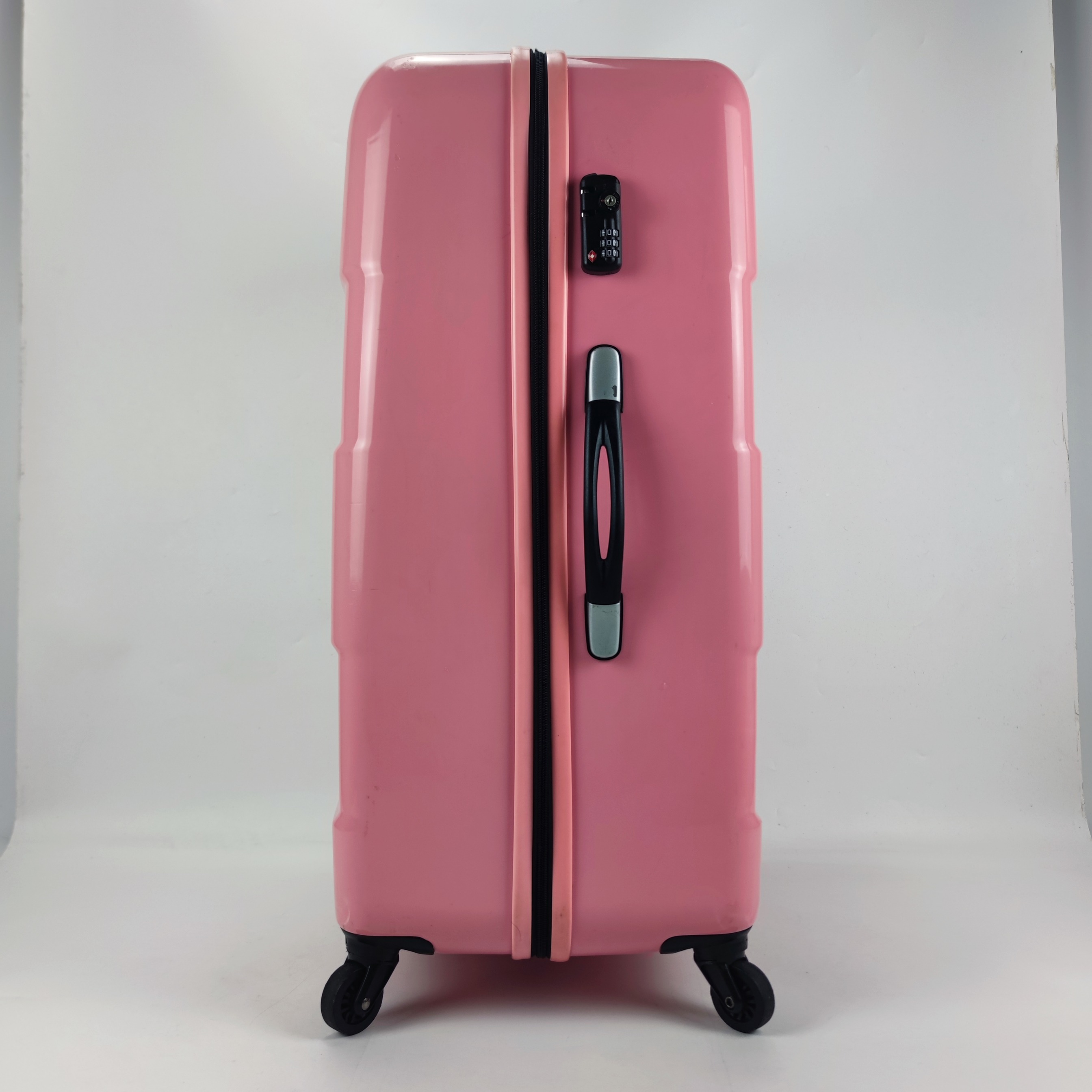 American Tourister Puzzle Cube Spinner Hardcase Luggage 28 Inch Pink